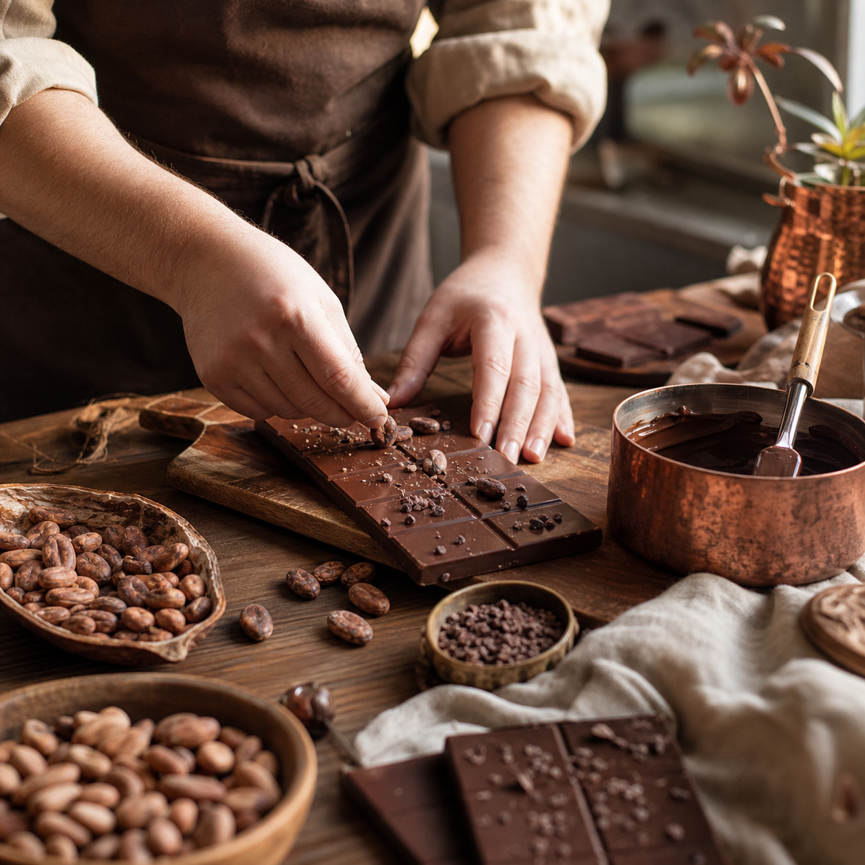 Nghệ nhân chế tác socola thủ công